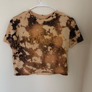 Hand Bleached StarWars Crop Top